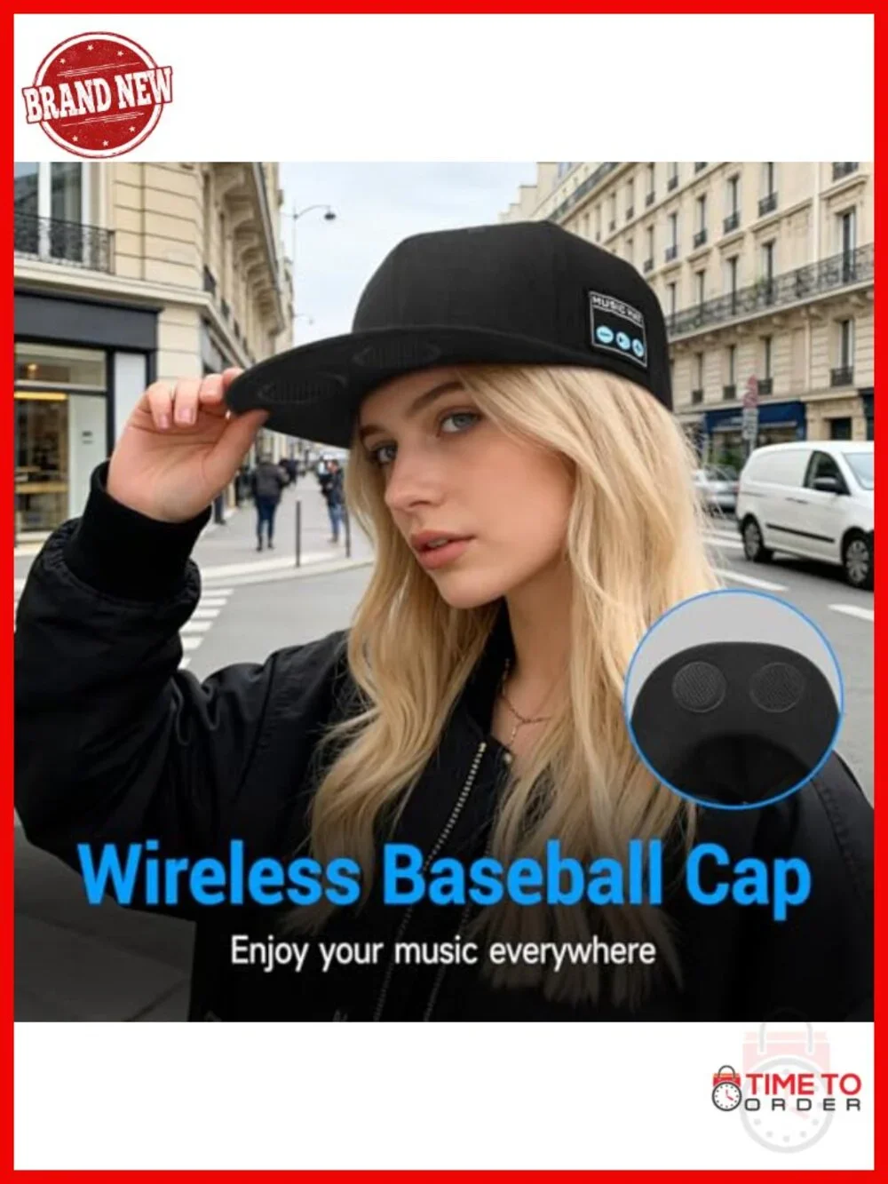 Bluetooth Speaker Hat V5.4 Hands-Free Calling Running Cycling Camping Baseball